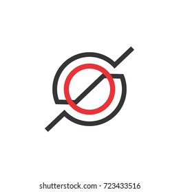 SO letter logo design vector