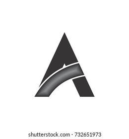 A letter logo design vector