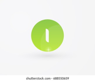 I letter logo design vector. 3D Icon Illustration.