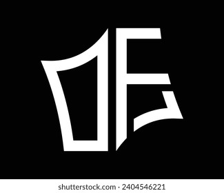 OF letter logo design vector art