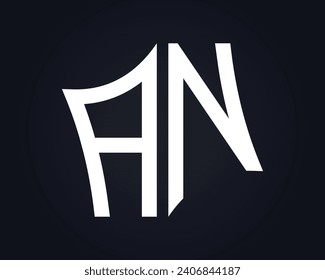 AN letter logo design vector art.