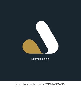 Letter A logo design vector with creative unique concept