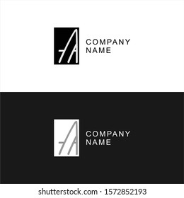 A Letter Logo Design Vector. Letter A with Cutting Style Logo.