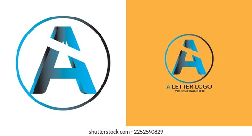 Ein Brief Logo Design, Vektordatei hochladen.
