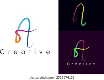 Letter A Logo. A Letter Design Vector, A gradient logo