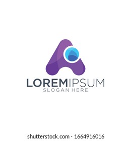 gráfico vectorial de diseño de logotipo de letra A