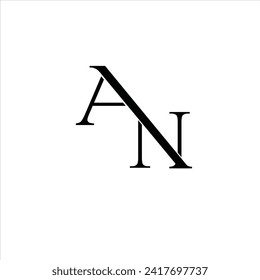 AN  letter logo design with vector graphic