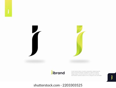 Letter I Logo. I Letter Design Vector with green color