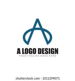 A letter logo design vector icon template