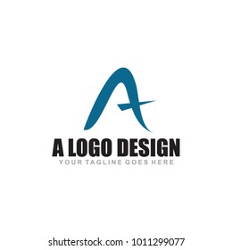 A letter logo design vector icon template