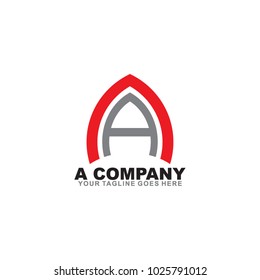 A letter logo design vector icon template