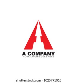 A letter logo design vector icon template