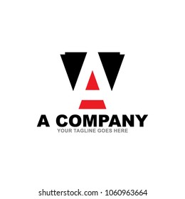 A letter logo design vector icon