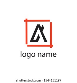 Letter A logo design vector icon
