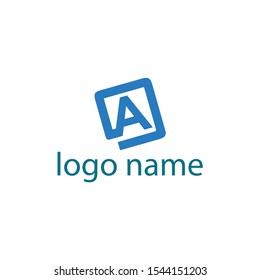 Letter A logo design vector icon