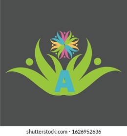 letter a logo design vector icon