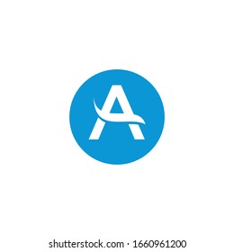 letter A logo design vector icon template