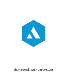 letter A logo design vector icon template
