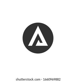 letter A logo design vector icon template