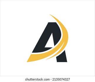 A Letter Logo Design Vector Icon. Creative and Modern luxury Alphabet Template.