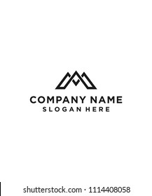 letter am logo design vector illustration template