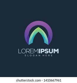 letter A logo design vector illustration