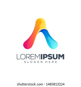 letter A logo design vector illustration