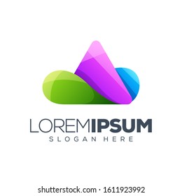 letter A logo design vector illustration