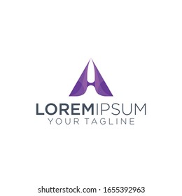 letter A logo design vector illustration