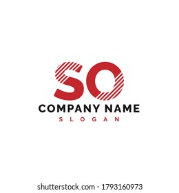 SO Letter Logo Design. SO letter logo Vector Illustration - Vector