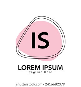 logotipo de la letra IS. Ilustración vectorial del diseño del logotipo de IS para empresas creativas, empresas, industria