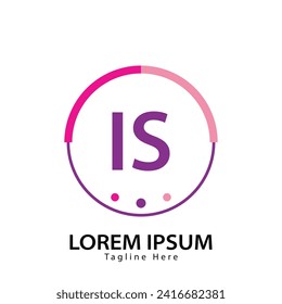 letter IS logo. IS logo design vector illustration for creative company, business, industry