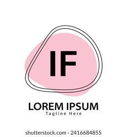 logotipo IF de letra. Diseño de logotipo IF ilustración vectorial para empresa creativa, empresa, industria
