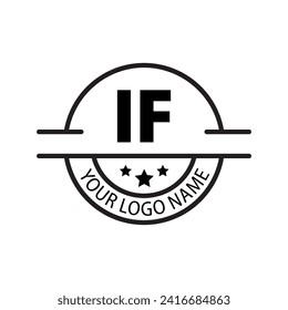 logotipo IF de letra. Diseño de logotipo IF ilustración vectorial para empresa creativa, empresa, industria