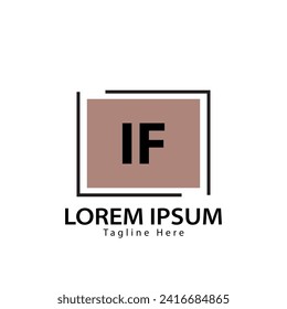 logotipo IF de letra. Diseño de logotipo IF ilustración vectorial para empresa creativa, empresa, industria