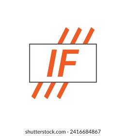 logotipo IF de letra. Diseño de logotipo IF ilustración vectorial para empresa creativa, empresa, industria