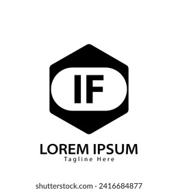 logotipo IF de letra. Diseño de logotipo IF ilustración vectorial para empresa creativa, empresa, industria