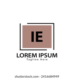 letter IE logo. IE logo design vector illustration for creative company, business, industry