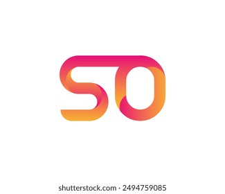 SO letter logo. SO logo design vector illustration