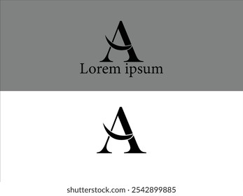 Letter  A logo design vector illustration