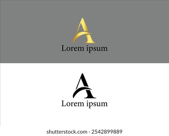 Letter  A logo design vector illustration