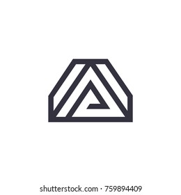 Letter A logo design vector illustration