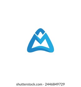 am letter logo design vector am initials design icon