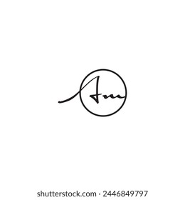 am letter logo design vector am initials design icon