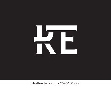 RE letter logo design vector am initials design icon