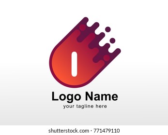 Letter I Logo. I Letter Design Vector with Meteor, Design concept, logo, logotype element for template.