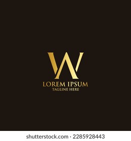 letter logo design. Vector minimal modern alphabet fonts logos, Letter w abstract logo symbol,  Letter logo with gradient tech style and business card design Premium Vector Pro Vector