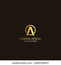 Un diseño de logotipo de letras. Logotipos mínimos de letras modernas, símbolo del logotipo abstracto de la letra A, logotipo de la letra con estilo técnico gradiente y diseño de tarjeta de visita Vector Pro Premium