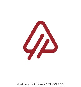 letter A logo design vector modern line download template