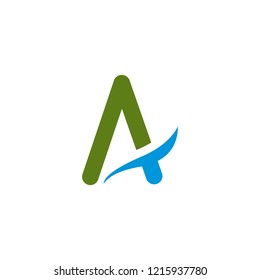 letter A logo design vector modern line download template
